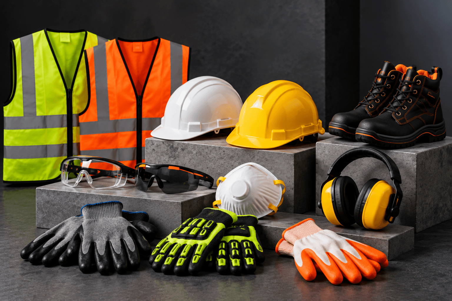 Safety wear and personal protective equipment for construction and industrial use